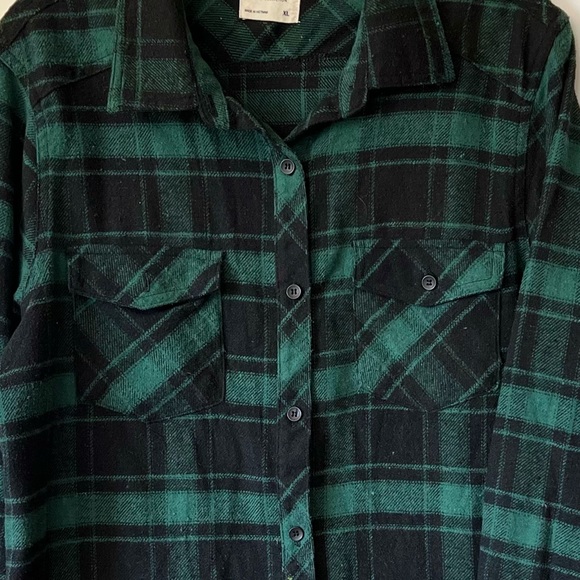 Ci Sono Plaid Collection Women Green Shirt - Picture 14 of 15